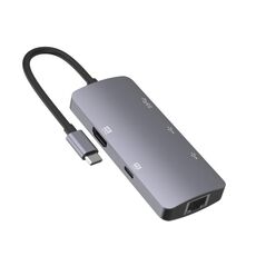 UC910 6-IN-1 Type-C a HD + PD3.0 + RJ45 + USB3.0 + USB2.0 x 2 Adattatore per motivi