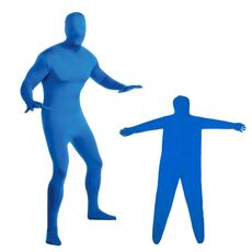 Photo Stretchy Body Green Screen Steel Suit Video Chroma Key Tuta stretta, Dimensioni: 180 cm (Blue One-Piece)