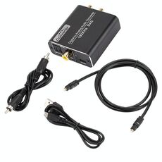 YP018 Digital to Audio Audio Converter Host + Cavo USB + Cavo in fibra ottica + Cavo coassiale