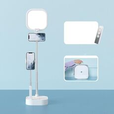 V8 Dual-camera Camera a 360 gradi Light-Rieming Light Stand live, Spec: Holder + Remote + Borsa di stoccaggio