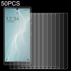 50 pz 0.26mm 9h 2.5D film in vetro temperato per Sharp Aquos Sense4 Lite