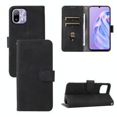 Per Ulefone Nota 6 Skin Feel custodia per cellulare magnetica flip (nero)