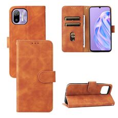 Per Ulefone Nota 6 Skin Feel custodia per cellulare in pelle flip magnetica (marrone)
