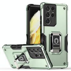 Per Samsung Galaxy S21 Ultra 5G Supporto per anello anello antiscivolo Cassa del telefono (verde)