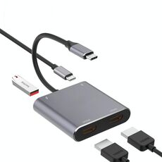 4 in 1 tipo-c a dual HDMI + USB + adattatore hub Type-C