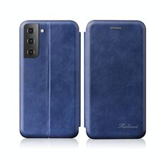 Per Samsung Galaxy S22 Ultra 5G Texture Retro Texture in pelle magnetica (blu)