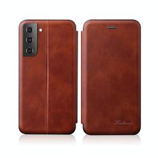 Per Samsung Galaxy S22 Ultra 5G custodia in pelle magnetica texture retrò (marrone)