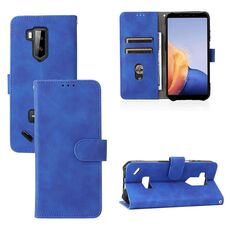 Per Ulefone Armor X9 Skin Feel Magnetic Fixle Calf Texture PU Caso del telefono PU (blu)