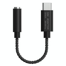 Ta12-R2 USB-C / Type-C maschio a 3,5 mm Audio femmina 8-Strand singolo Crystal Braid Adapter auricolare (grigio nero)