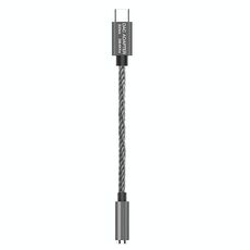 TA12-R2 USB-C / TYPE-C maschio a 3,5 mm audio femmina singolo cristallo rame Adattatore auricolare (grigio nero)