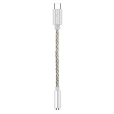 Ta12-R2 USB-C / Type-C maschio a 3,5 mm audio femmina singolo cristallo rame Adattatore auricolare auricolare (rame + argento)