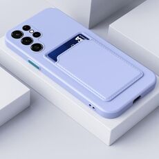 Per Samsung Galaxy S22 Ultra 5G Skin Feel card Contrast Color Button Pulsante TPU Telefono (viola)
