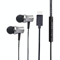 2 PZ TS1812 Tys1812 Type-C Plug In-Ear Digital Wired Auricolare con microfono (nero)
