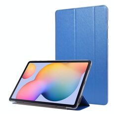 Per Samsung Galaxy Tab S8 + / TAB S7 + texture in seta flip custodia in pelle flip (blu)
