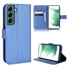 Per Samsung Galaxy S22 5G Diamond Texture in pelle Telefono (blu)