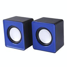 Altoparlante cablato del computer del mini telefono cellulare USB, non supporta la sintonizzazione (blu)