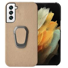 Per Samsung Galaxy S22 5G Supporto per il cellulare PU a nido d'ape (caffè)