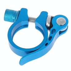 5 pezzi Accessori per biciclette a sgancio rapido Clip da strada Bike Bike Post Bike Morsetto, Dimensioni: 34.9mm (Blu)