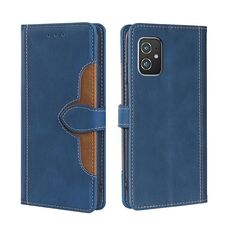 Per Asus Zenfone8 ZS590KS Skin Feel Cappello di paglia Casetta magnetica Cassa del telefono in pelle (blu)