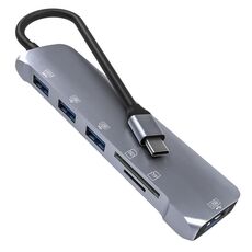 NK-3043h 6 in 1 USB-C / Type-C a TF / SD Slot card + USB 3.0 + 3 USB 2.0 Adattatore femmina