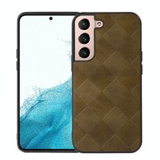 Per Samsung Galaxy S22 Custodia per telefono PU PLa con tessitura PLax (verde)