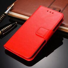 Per Asus Zenfone 8 ZS590ks Crystal Texture in pelle custodia in pelle (rosso)
