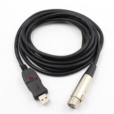 Connessione per microfono 3M Cavo del computer USB a XLR (nero)