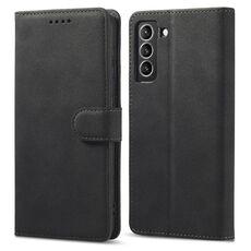 Per Samsung Galaxy S21 Ultra 5G Spazzola antifurto smerigliato Caso in pelle flip orizzontale con supporto e carte e portafoglio (nero)