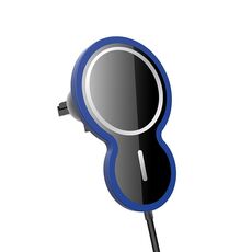 W34 Porta del telefono cellulare per auto caricatore magnetico a forma di zucca invertita (blu)