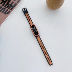 Per Xiaomi MI Band 4/3 Polsino universale in silicone a due colori (arancione + nero)