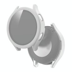 Per Samsung Galaxy Watch4 40mm PC smerigliato + custodia protettiva integrata in vetro temperato (bianco)
