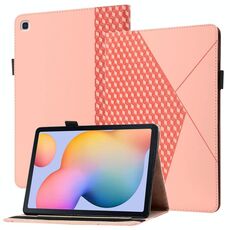 Per Samsung Galaxy Tab S6 Lite SM-P610 / T615 Rhombus Skin Sent Sensazione orizzontale Tablet Flip Tablet custodia in pelle con slot per schede e supporto (oro rosa)