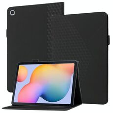Per Samsung Galaxy Tab S6 Lite SM-P610 / T615 Rhombus Skin Sent Sensazione orizzontale Tablet Flip Tablet custodia in pelle con slot per schede e supporto (nero)