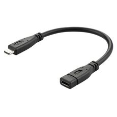 USB 3.1 TYPE-C / USB-C Maschio maschio a tipo-C / USB-C Cavo adattatore Gen2, lunghezza: 20 cm