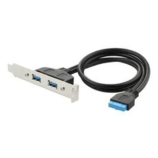 Cavo di deflettore posteriore PCI da USB3.0 20p F / 2AF (nero)