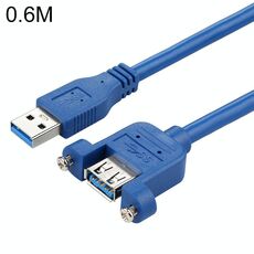 Cavo di prolunga maschio USB 3.0 con dado a vite, lunghezza del cavo: 60 cm
