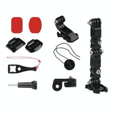 2 set Casco da ciclismo ADESIVE ADESIVE MULTI-Joint Braccio a braccio fisso fisso per DJI Osmo Azione, Gopro Hero9 Black / Hero8 Nero / 7/6/5 / 5 Sessione / 4 Sessione / 4/3 + / 3/2/1, Xiaoyi e altroAzione Camere Stile 3
