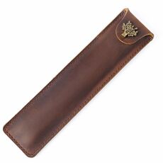 Cassa a matita di vacchetta Personalizzata Retro Handmade Handmade First Layer Bowhide Pen Case (Crazy Horse Pelle Brown)