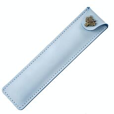Cassa della matita della vacchetta Personalizzata Retro Handmade Retro Factory Layer Pen Bowhide Pen Custodia (Blu di cera nebbia blu)