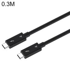 USB-C / Type-C maschio a USB-C / Type-C Cavo di trasmissione multifunzione maschile maschile per Thunderbolt 4, lunghezza del cavo: 0,3 m (nero)