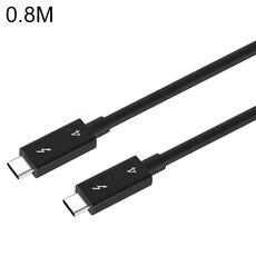USB-C / TYPE-C maschio a USB-C / Type-C Cavo di trasmissione multifunzione maschile per Thunderbolt 4, lunghezza del cavo: 0,8 m (nero)