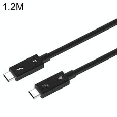 USB-C / TYPE-C maschio a USB-C / Type-C Cavo di trasmissione multifunzione maschile maschile per Thunderbolt 4, lunghezza del cavo: 1,2 m (nero)