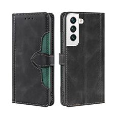 Per Samaung Galaxy S22 5G Pelle Sensazione della pelle Cappello della paglia Caso in pelle flip orizzontale con supporto e slot per schede (nero)