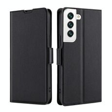Per Samaung Galaxy S22 5G fibbia a tensione ultra-sottile PU + TPU Custodia in pelle flip orizzontale con supporto e slot per schede (nero)