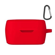 Custodia protettiva in silicone auricolare wireless con gancio per JBL T280TWS X (rosso)