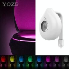 1705 WC leggero di induzione del corpo umano luce notturna a led water luce notturna (8 colori)