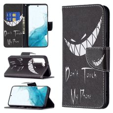 Per Samsung Galaxy S22 5G Colorato modello di disegno orizzontale flip custodia in pelle con supporto e carte e portafoglio (Smirk)