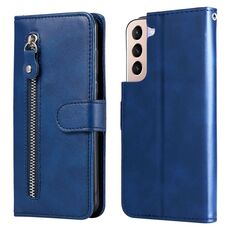 Per Samsung Galaxy S22 5g texture di vitello con cerniera con cerniera in pelle orizzontale in pelle flip (blu)