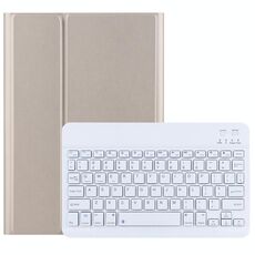 M10 2 in 1 tastiera Bluetooth rimovibile + custodia in pelle con tablet con supporto per Lenovo TAB M10 TB-X505X (oro)