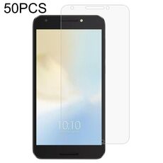 Pellicola in vetro temperato da 50 pezzi 0.26mm 9h 2.5D per Alcatel A3 Plus